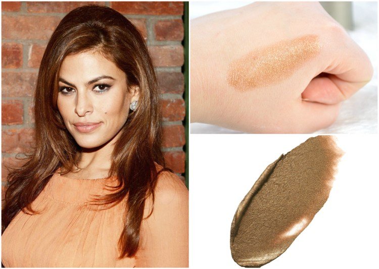 Eva Mendez typ pleti Oliv Gold Rouge