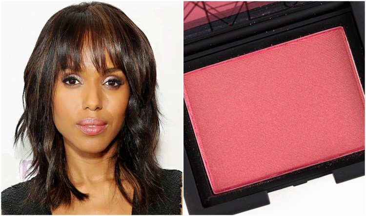 Kerry Washington typ pokožky tmavá červená farba
