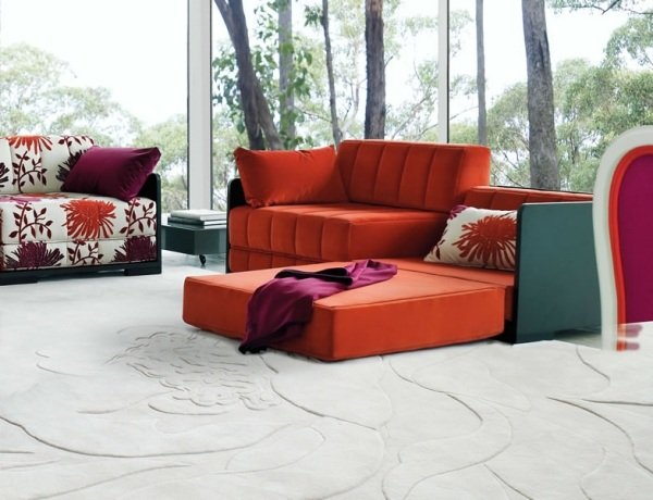 Rohová sedačka Kenzo jasne oranžová charakteristická pre Kenzo