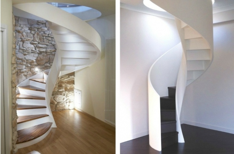 dizajn točité schodisko kamenná stena čierne schody úzky betón