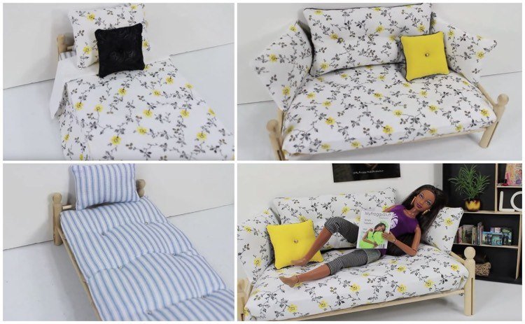 Ušite zodpovedajúcu posteľnú bielizeň na posteľ pre bábiku práca s drevom-deti-nápady-bábika-pohovka-sedačka-návod