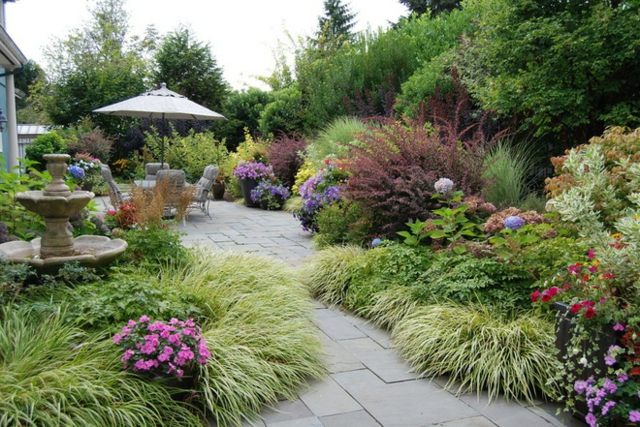 Variant priestorovo úspornej obrazovky slnečníka na záhrade Ochranná obrazovka, priestorovo úsporný variant kamennej podlahovej krytiny