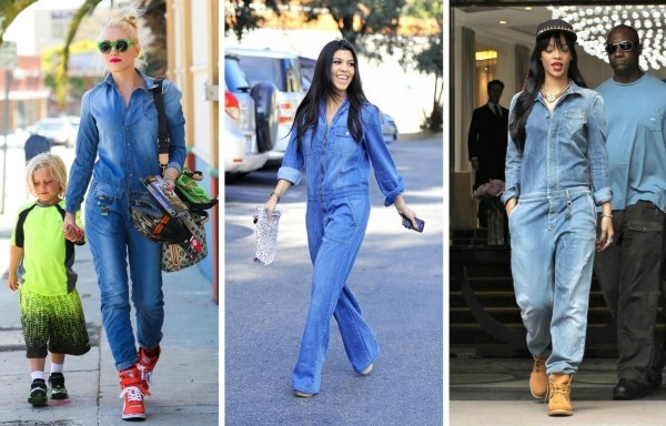 Móda celebrít v oblasti letných kombinéz Džínsový overal v pouličnom štýle oslavuje nápady žien