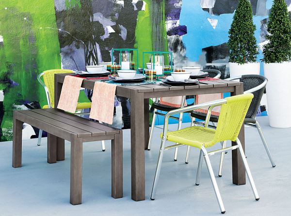 moderné záhradné stoličky jedálenský stôl Rex z hliníka