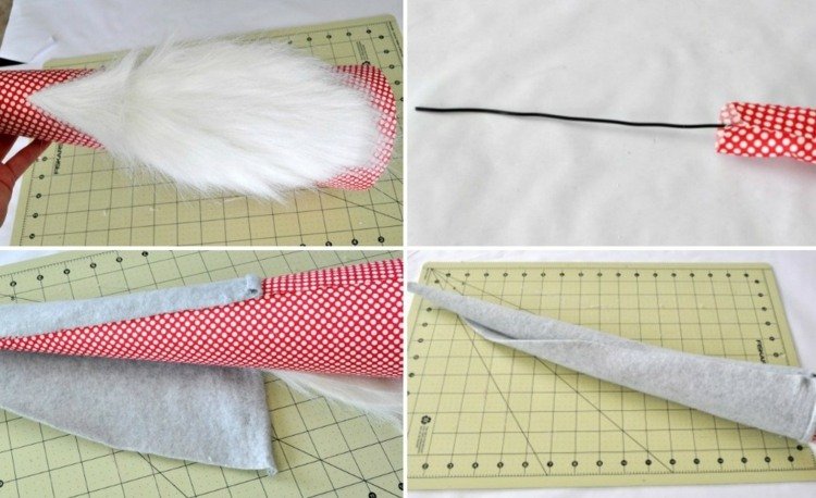 Imp-drotár-falošná kožušina-brada-vtipná-figúrková dekorácia