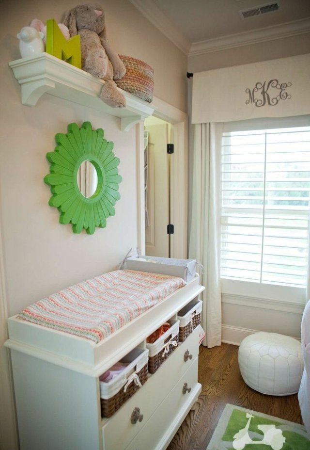 Vybavte detské izby prebaľovacím pultom moderný nábytok-z-dreva-detský prebaľovací pult