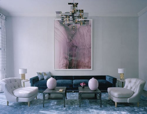 Zdobený dizajn obývačky v štýle art deco Zdobený dizajn obývačky v štýle art deco