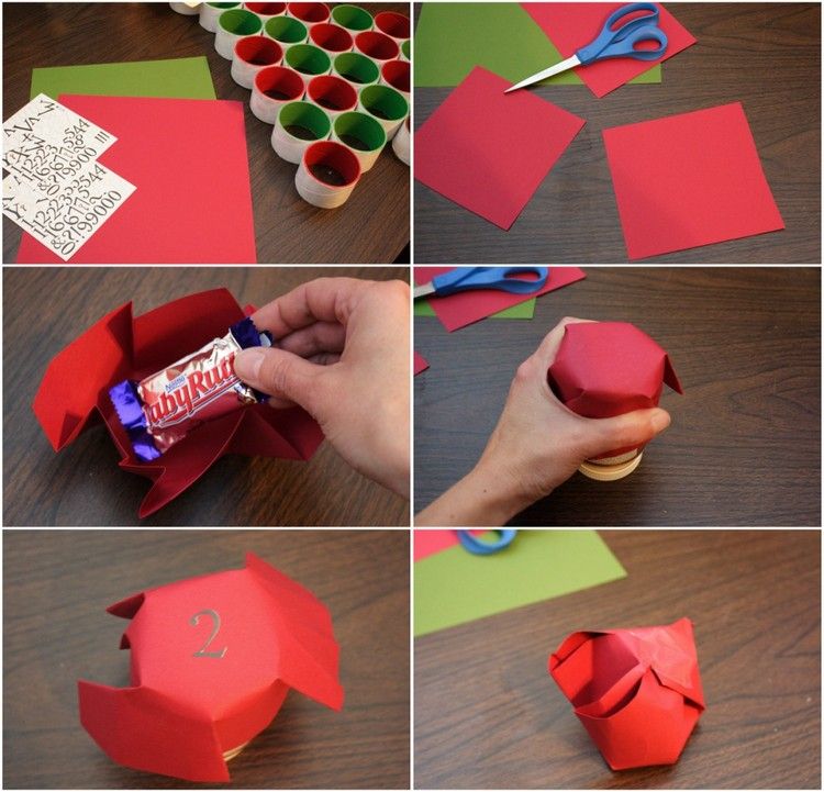 návod upcyklácia adventný kalendár ručné nápady nápad deti