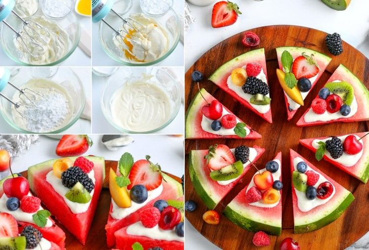 Vytvorte si vlastnú sladkú pizzu so smotanou a ovocím