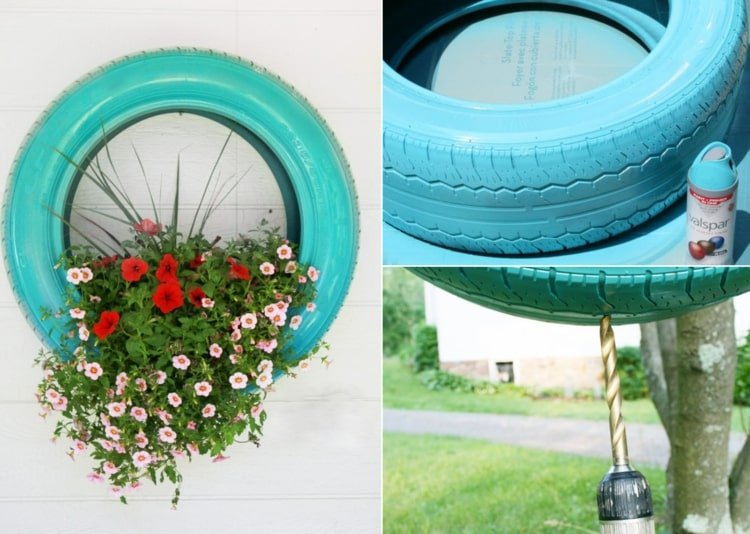 Ozdobte steny alebo stromy visiacimi kvetinovými ozdobami v obrúčke