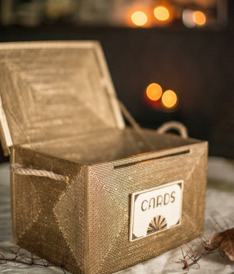 Udržateľné svadobné dary alebo peňažné dary v krabici