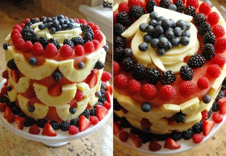 Nápad s ananásom a lesným ovocím na zdravý dezert