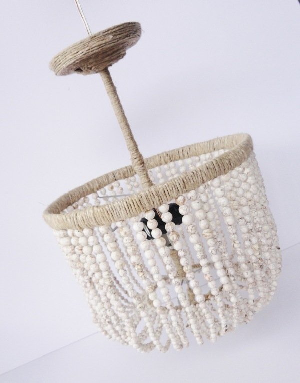 Vyrobte si vlastný luster -perlička-jutová šnúra