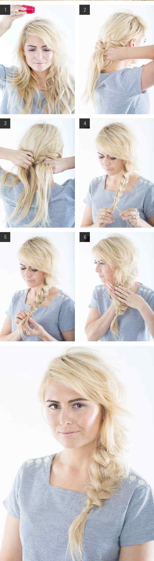 francúzsky vrkoč-urob si sám-blondína