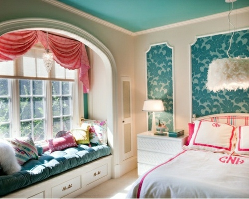 zelený ružový dizajn dievčenskej izbovej princeznej zeleno ružový dizajn princeznej