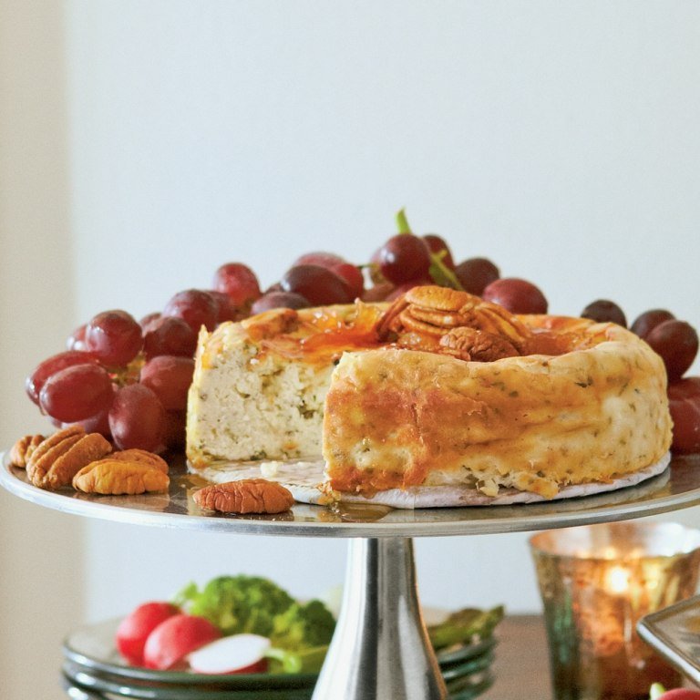 Syr Harzer cheesecake slaný recept Roquefortská syrová chuť