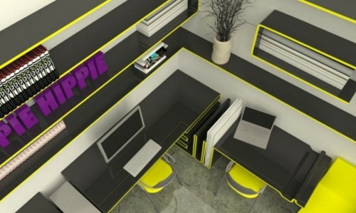 moderné policové kancelárie šetria miesto moderné police, kancelárske priestory, šetriace miesto