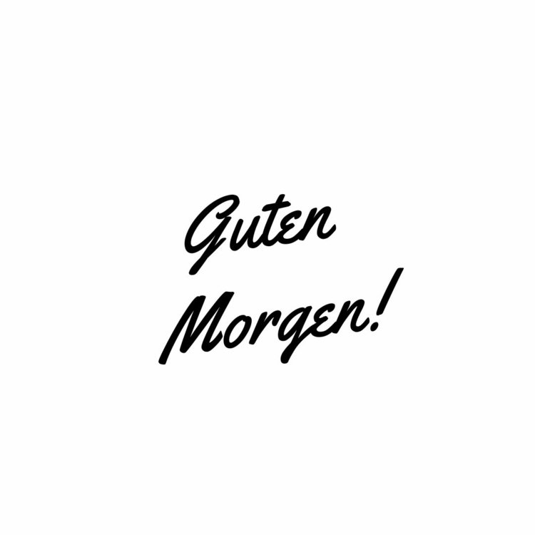 Dobré ráno ako nápis na kameň