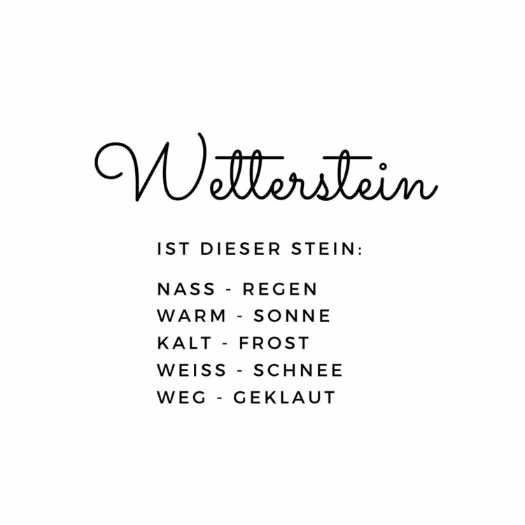 Maľovacie kamene s výrokmi - zábavný kameň do počasia s písmom do záhrady