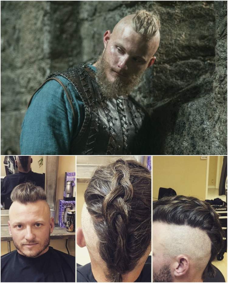 vikingské účesy muži vrkoč uzol björn železná strana