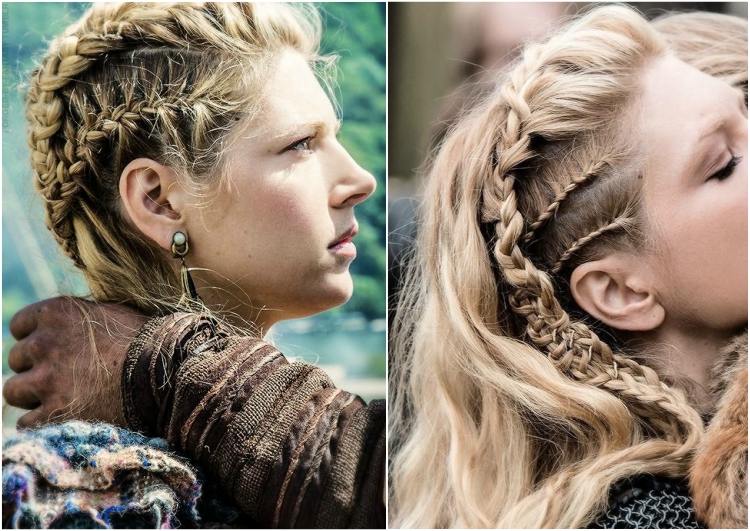 vikingský účes ženy lagherta vrkoč vrkoč sidecut