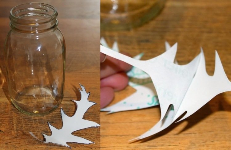 Nálepka na lampášiky na záhradnú párty-dub-strom-list