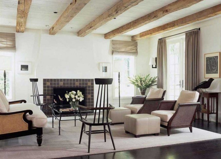 Zariaďte obývaciu izbu v modernom štýle vidieckeho domu Stolička Windsor-obývacia izba-nápady na bývanie-rustikálny-vidiecky štýl