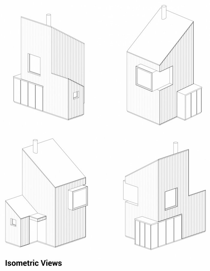 Zimný prázdninový dom v štádiu plánovania zrub bosnia prázdniny domov bočný pohľad plán dizajn architektúra