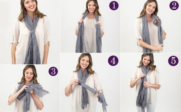 Viazajte nesprávny uzol so zimnou šatkou - šatky uvoľnite a utiahnite rýchlo a jednoducho