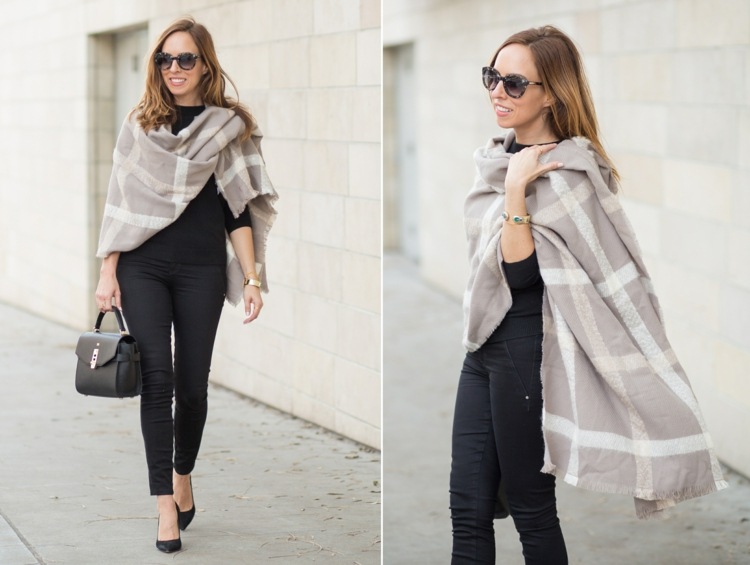 Viazanie zimnej šatky - technika zavinovania na poslednú chvíľu pre ležérny, elegantný vzhľad