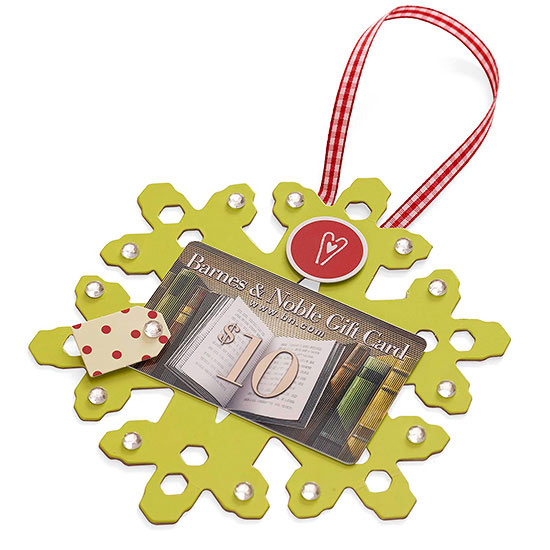 vianočné balenie poukážok na snehové vločky