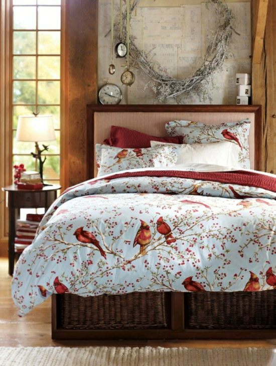 Vianočný veniec nad posteľ