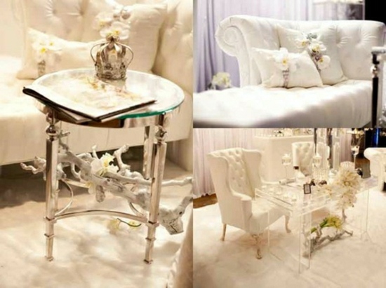 Zimné kríky na dekoráciu stola