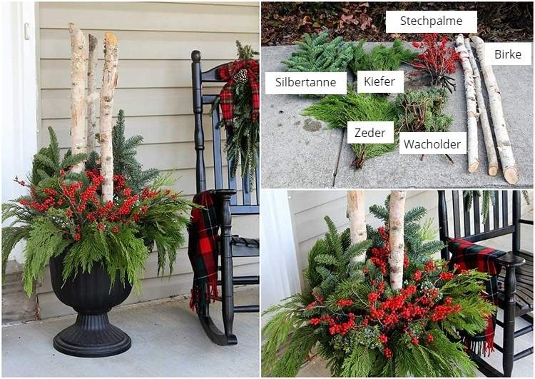 Vykonajte vianočné úpravy vonku pred vchodom do domu