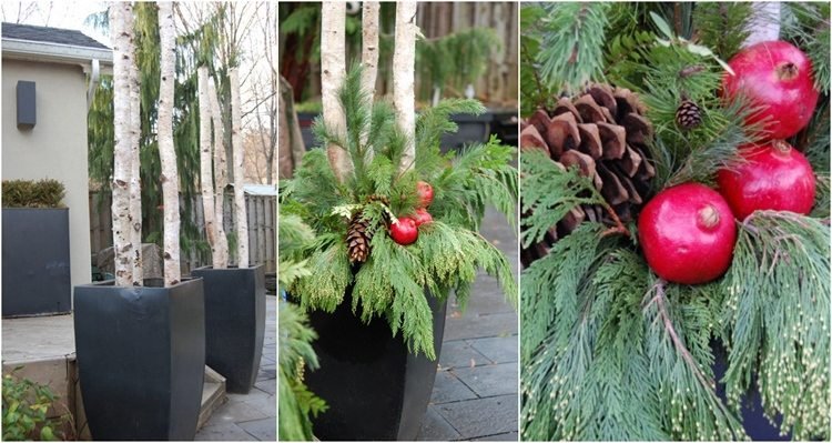 Vyrobte si vonku svoje vedierka na vianočné dekorácie