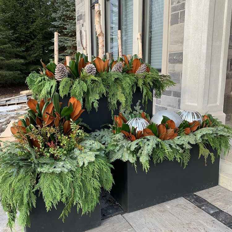 skvelé vianočné dekorácie vonku