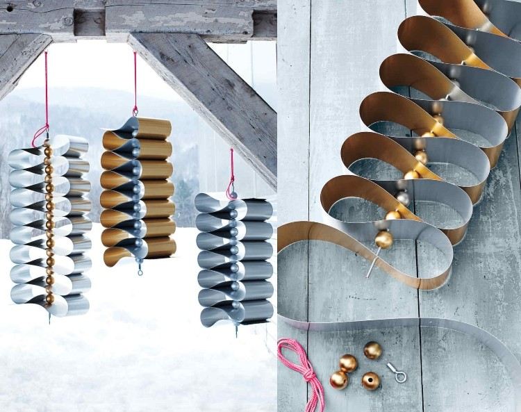 Dekorácia z januára pre vonkajší veniec zo zvyškov deko pásky