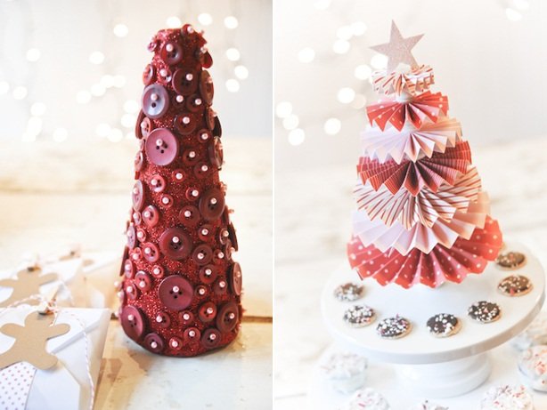 vianočná ozdoba gombíky na vianočný stromček červená ružová farba Tinker vianočná dekorácia gombíky na vianočný stromček napíšte sami