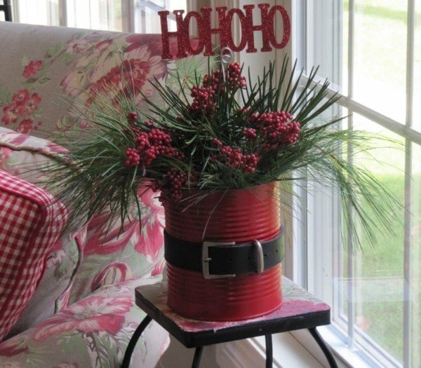 Kreatívne skrývanie kvetináča Santa Klaus skryť Santa Klausa pekný nápad