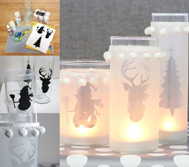 Zimné lampáše vytvárajú siluety zvierat a ľadové okuliare