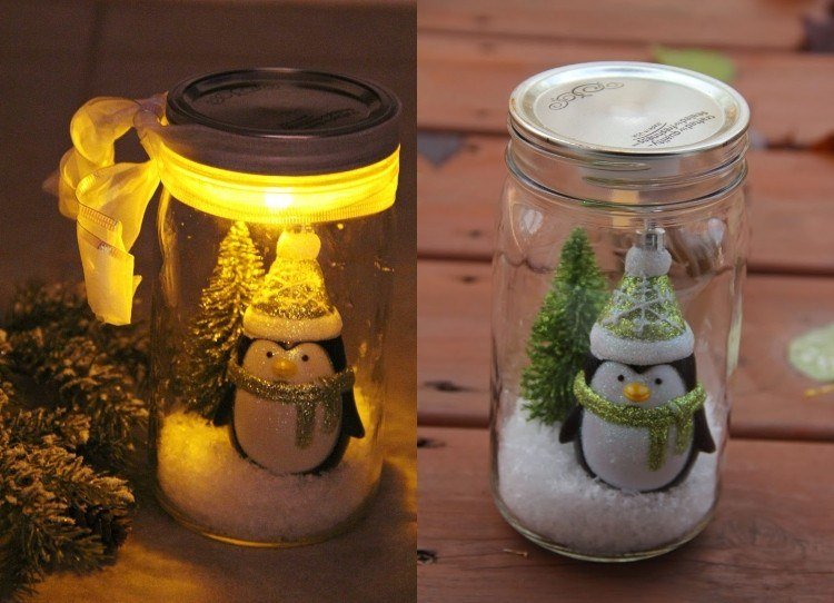 Tučniaky robia s deťmi v zime ručné práce