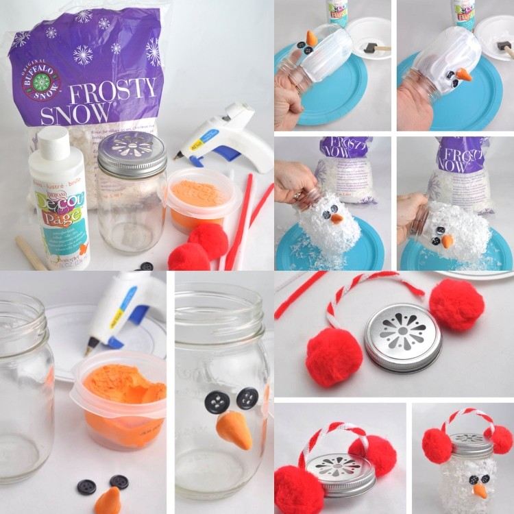 Vyrobte si v zime lampu na snehuliaka sami Pokyny