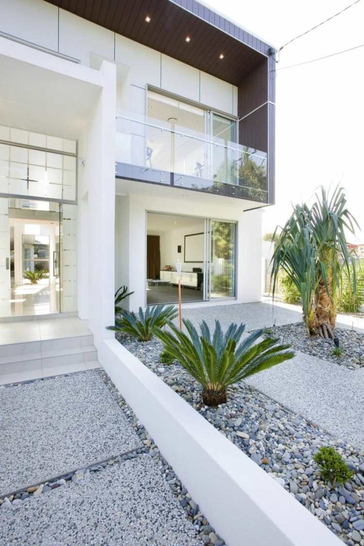 obývacia izba-štýl-záhrada-záhrada-minimalistická-rovnosť-štrkové chodníky-kamenné dosky