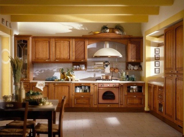 Kuchynský odsávač pár vo vidieckom štýle z dubového dreva dizajnový odsávač pár dubový drevený nábytok