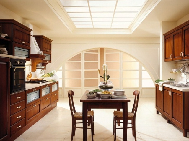 Kuchynský dizajn svetlíky jedálenský kút vidiecky dom Nápady na bývanie v štýle vidieckeho domu v jedálni so strešným oknom