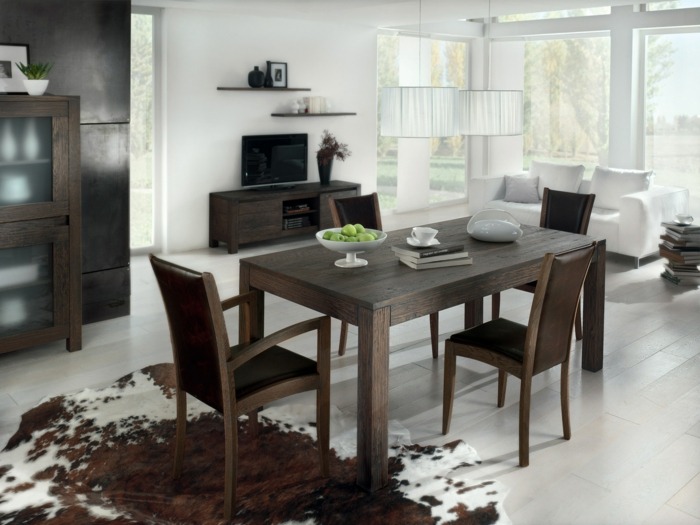 Návrhy na bývanie nápady sedačka z hovädzej kože vo vidieckom štýle