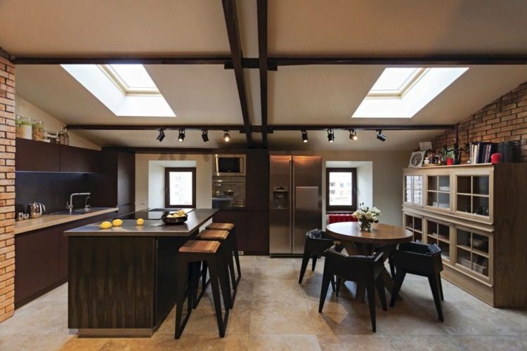 nápady na bývanie v čiernej kuchyni-moderne-kuchynskom ostrovnom skrini