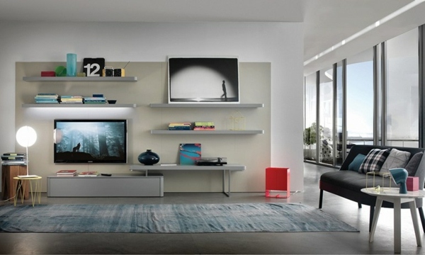 Dizajnové praktické nástenné jednotky zdobia životný trend 2014 dizajn zdobiť bývanie trend 2014 integrované LED osvetlenie