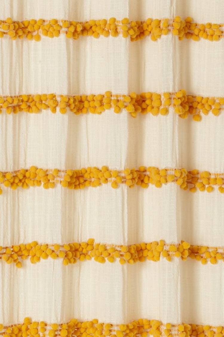 Ozdobte ľanovou a brmbolcovou stuhou zdobiť-byt-kutilstvo-nápad-žltá-bobble-stuha-predné-šperky