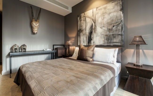 moderná art deco stena obrázok sochárstva hlava antilopy